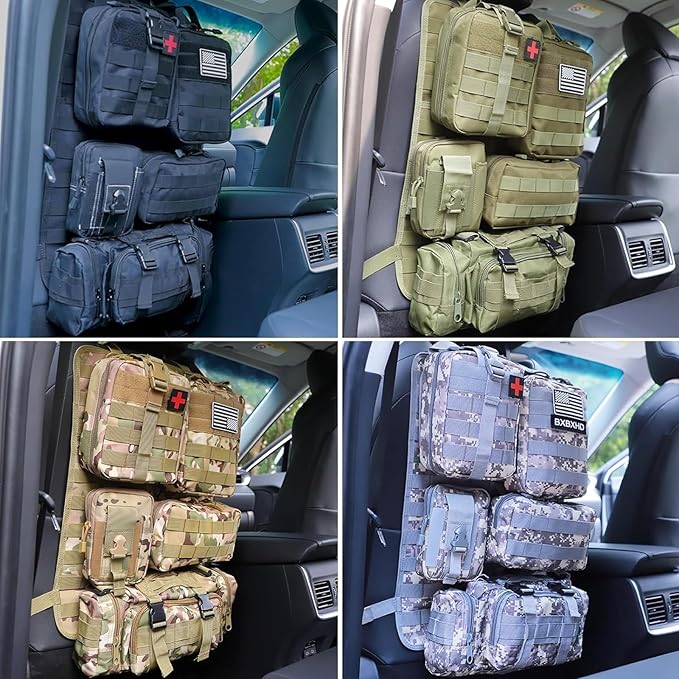 Universal Tactical Seat Back Organizer Vehicle Molle Panel Organizer Storage