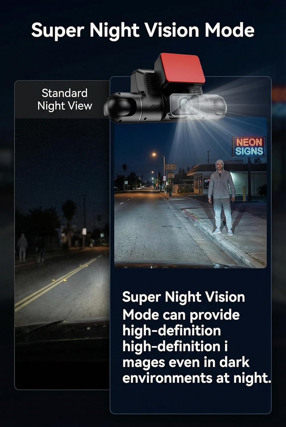 4 Channel 360° Dash Cam, 2.5K Front + 1080P, GPS & 128GB Card