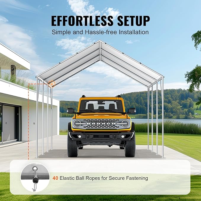 VEVOR 10x20' Canopy Replacement Cover Heavy Duty, Carport Garage Top Tent