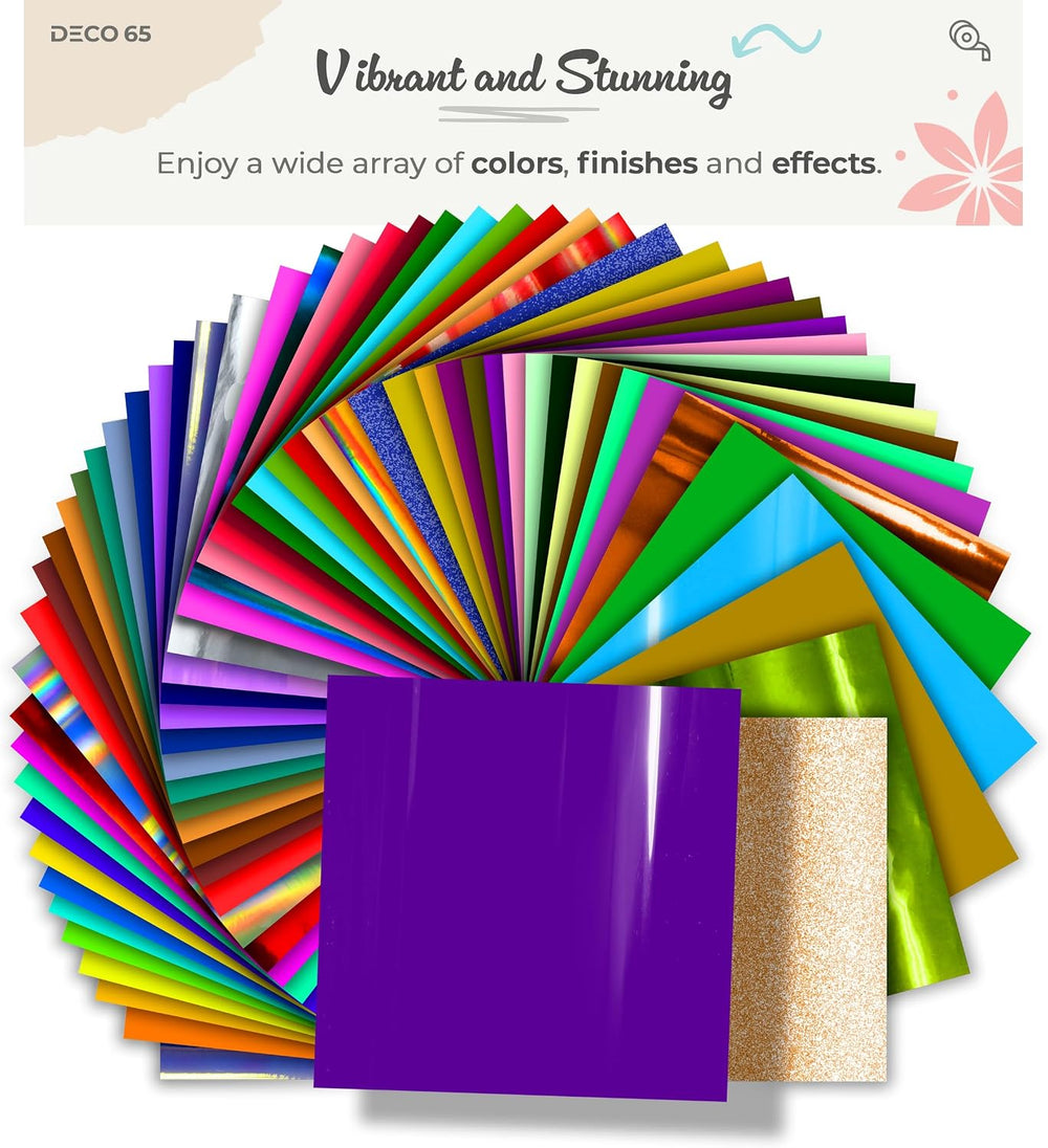 VViViD Purple Gloss DECO65 Permanent Adhesive Craft Vinyl for Cricut, Silhoue...