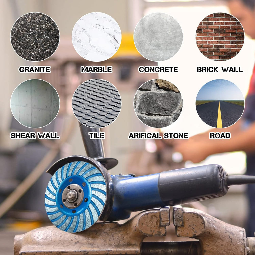 SALI 5pcs Diamond Concrete Grinding Wheel 4 1/2 inch for Polishing and Cleani...