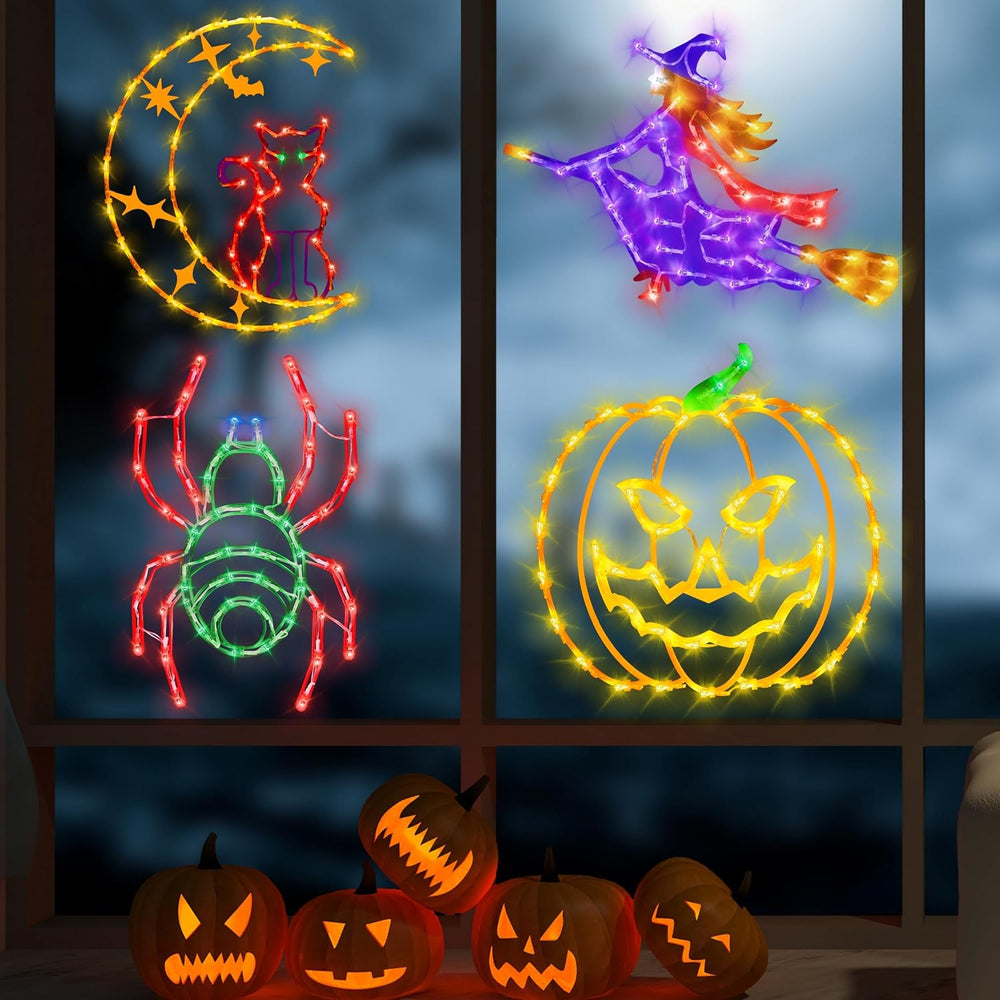 TRWYMZ Halloween Decorations - 16" Halloween Window Silhouette Lights