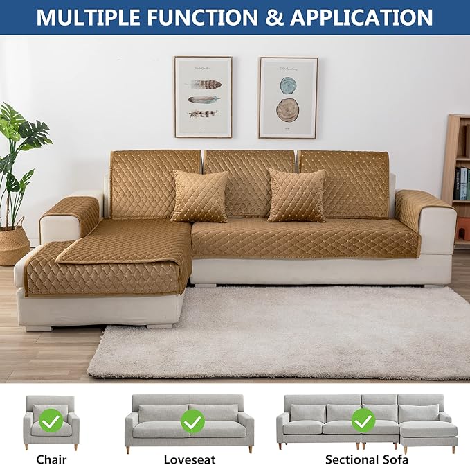 Eismodra Couch Cover, Sectional Couch Covers, Sofa Covers