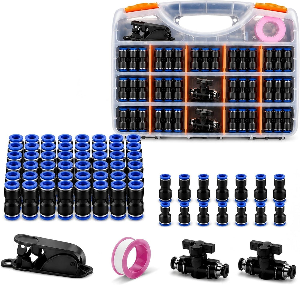 220PCS Quick Connect Air Hose Fittings,Straight Union & Reducer Fittings