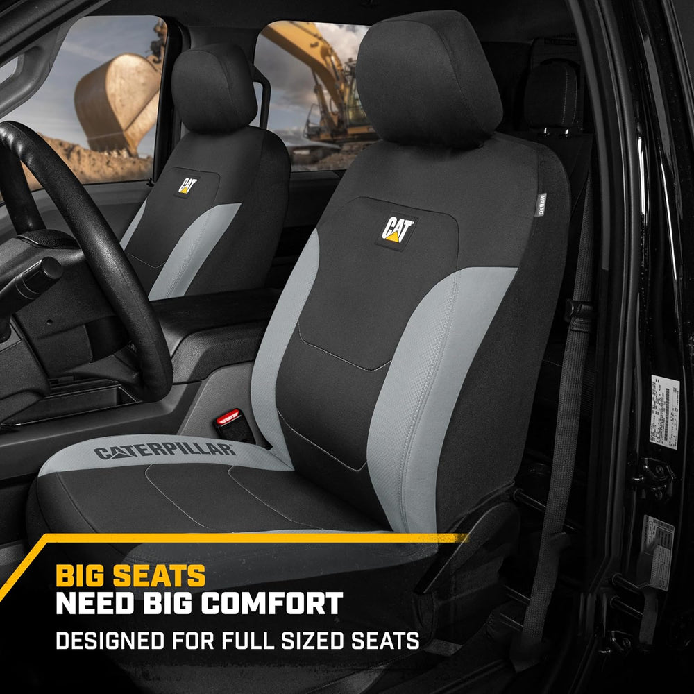 Caterpillar Flexfit Automotive Seat Covers for Cars Trucks and SUVs (Set of 2...