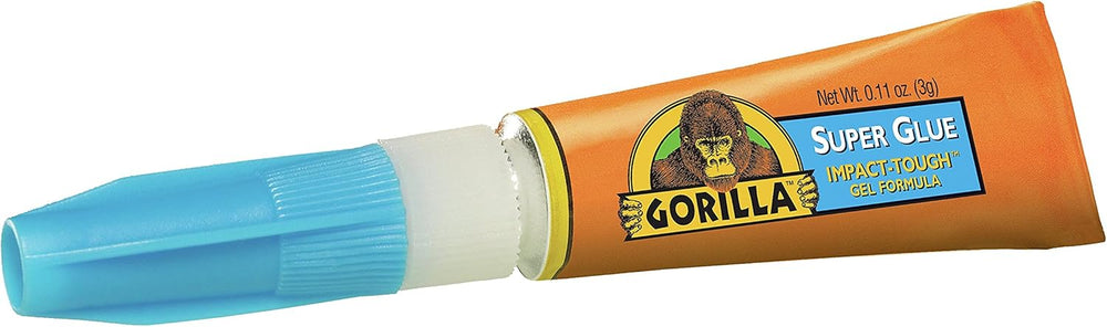 Gorilla Super Glue Tube, 3 Gram, Clear, (Pack of 10)
