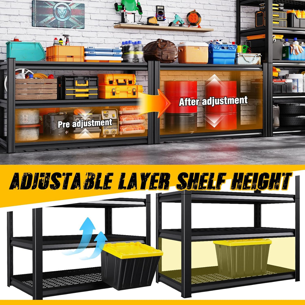5-Pack Heavy Duty Garage Shelving for Large Storage & Garage Organization...