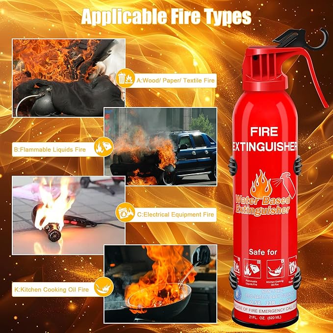 Fire Extinguisher for Home, Portable A, K Class Fire Extinguishers