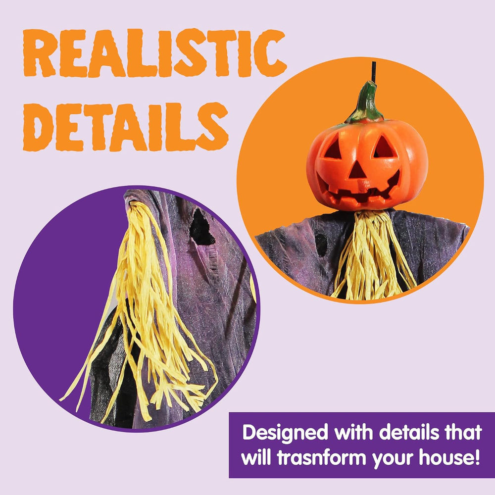 JOYIN 3 Pack 35โ Hanging Ghosts Witch Pumpkin Decor Hanging Halloween Decorat...