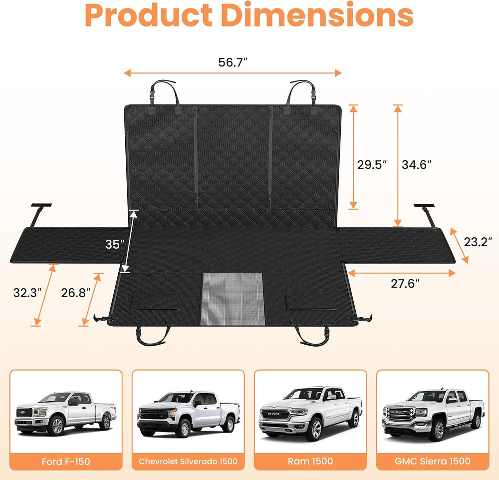 F150 Floor Cover for Crew Cab Trucks with Fold-Up & Split Seats