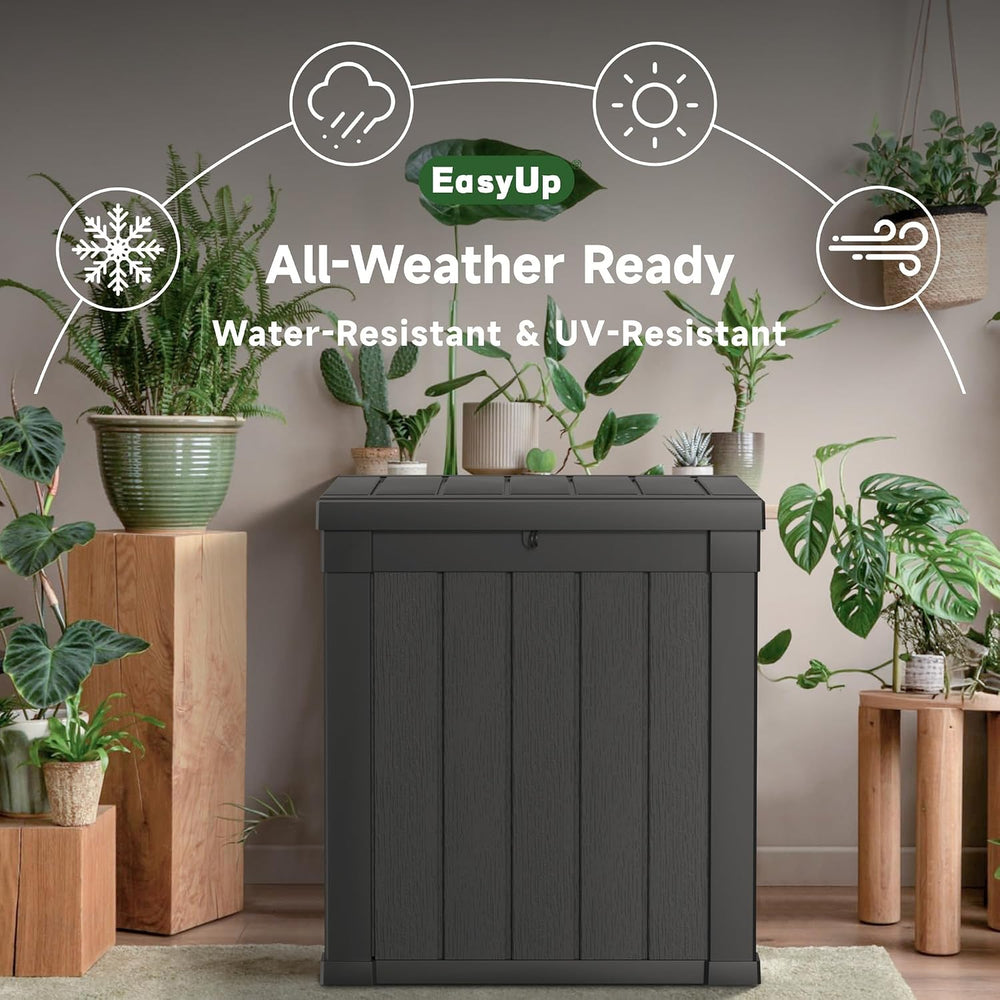 EasyUp 51 Gallon Deck Box Small Deck Box for Indoor and Outdoor,Waterproof St...