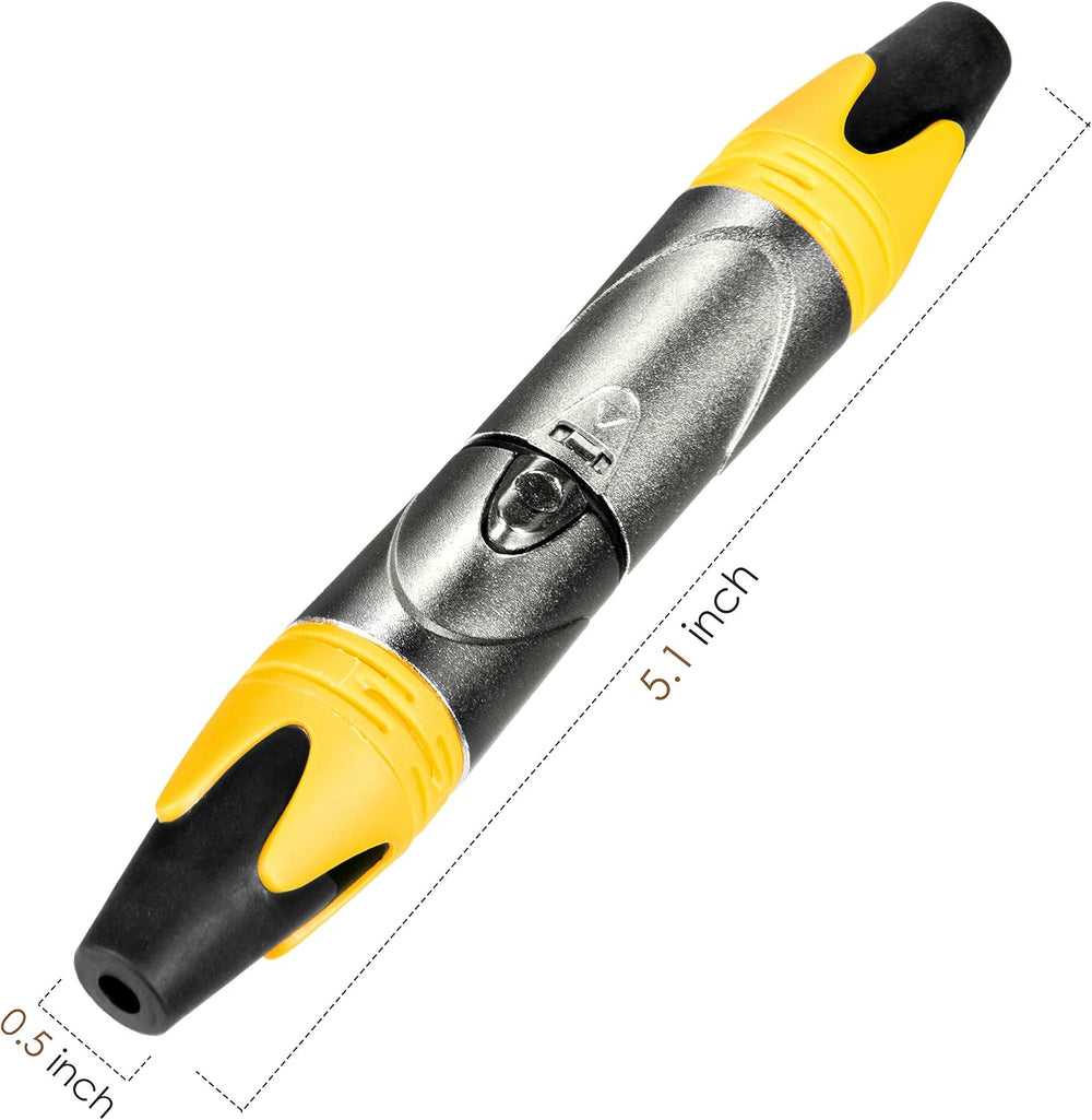 MFL. 3-Pin XLR Cable Connector Male and Female with Nickel Housing and Silver...