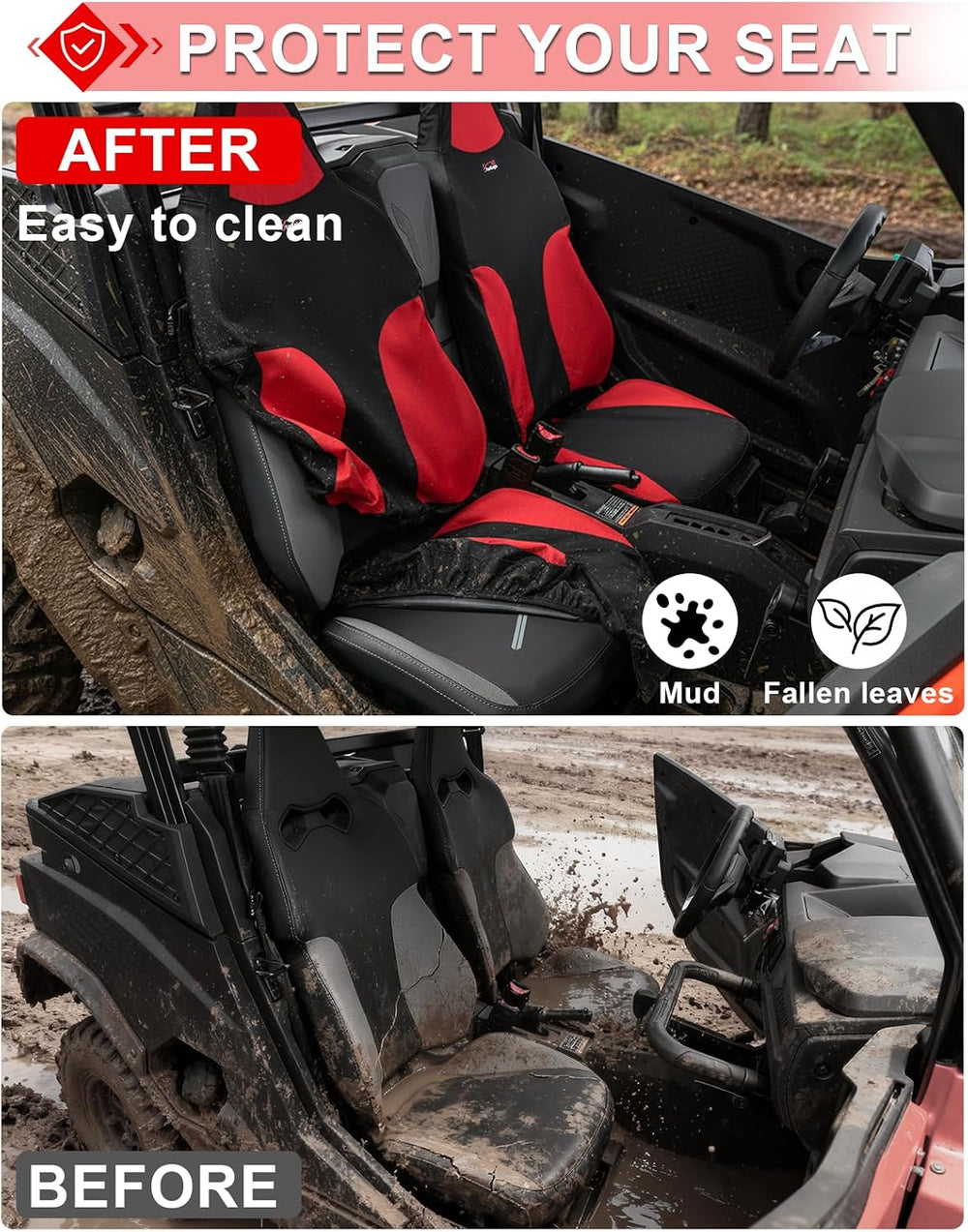 StarknightMT Zforce 950 Seat Cover Water-resistant Compatible with Cfmoto Zfo...