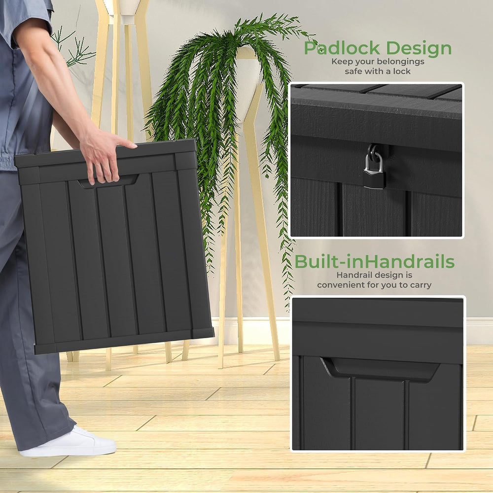 EasyUp 51 Gallon Deck Box Small Deck Box for Indoor and Outdoor,Waterproof St...