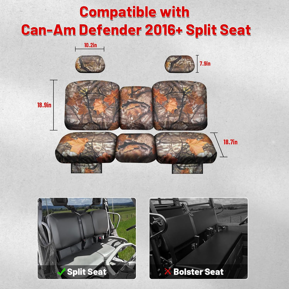 StarknightMT UTV Defender Seat Cover Compatible with Can Am Defender DPS MAX ...
