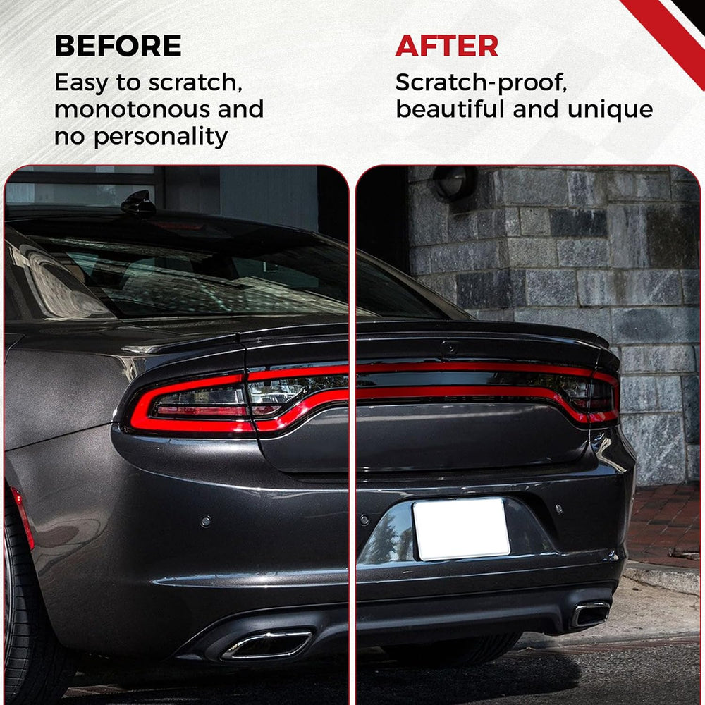 Taillight Protector Covers Compatible with Dodge Charger 2015-2024, ABS Smoke...