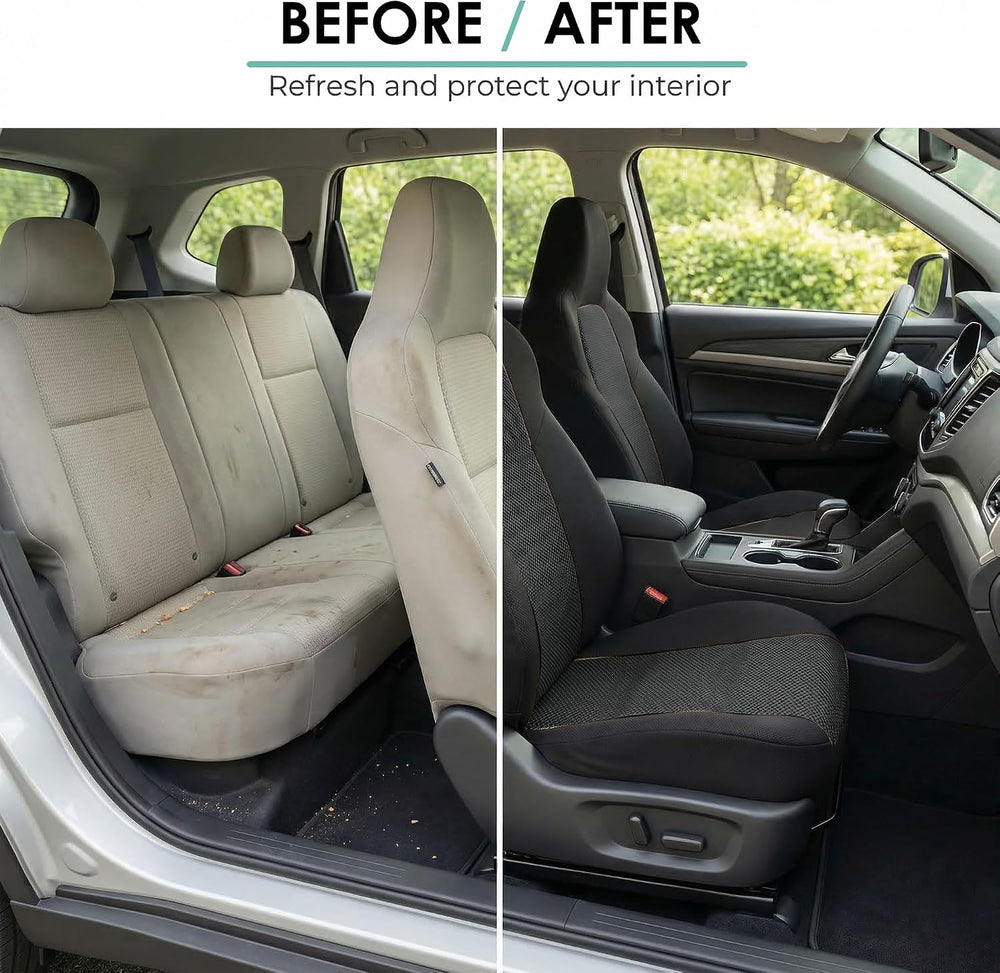 FH Group Car Seat Covers Classic Cloth Seat Covers Full Set with Gift โ Unive...