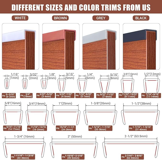 Rubber Edge Trim, Flexible Self Adhesive U Shaped Edge Banding, Edge Guards