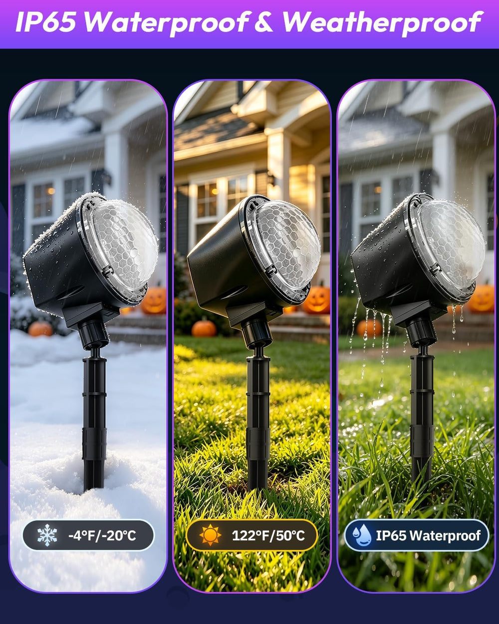 Halloween Projector Lights Outdoor, Ultra Bright Dynamic RGBW Water Ripple Pr...