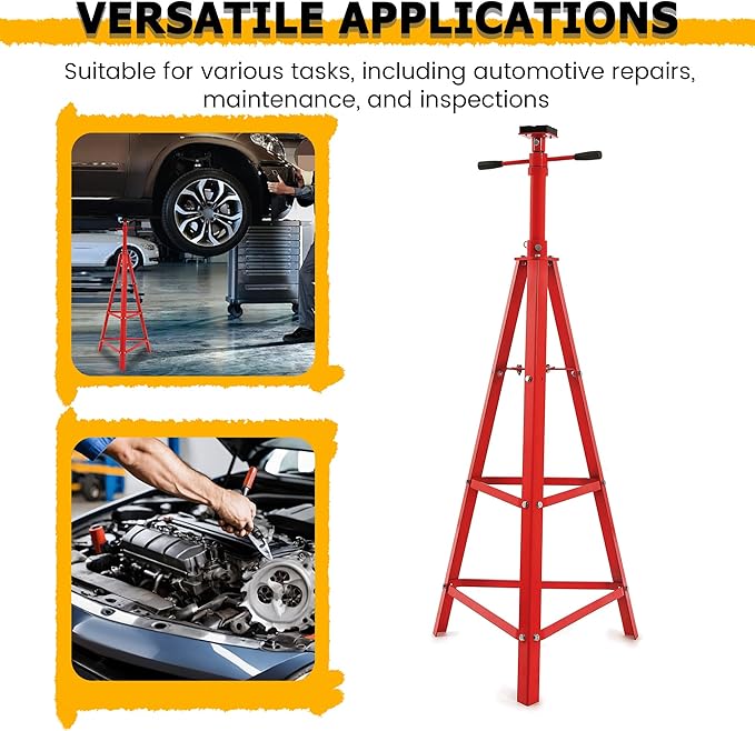 KUAFU 47.375"-84.5" Automotive Under Hoist Tripod Stand 2 Ton High ...