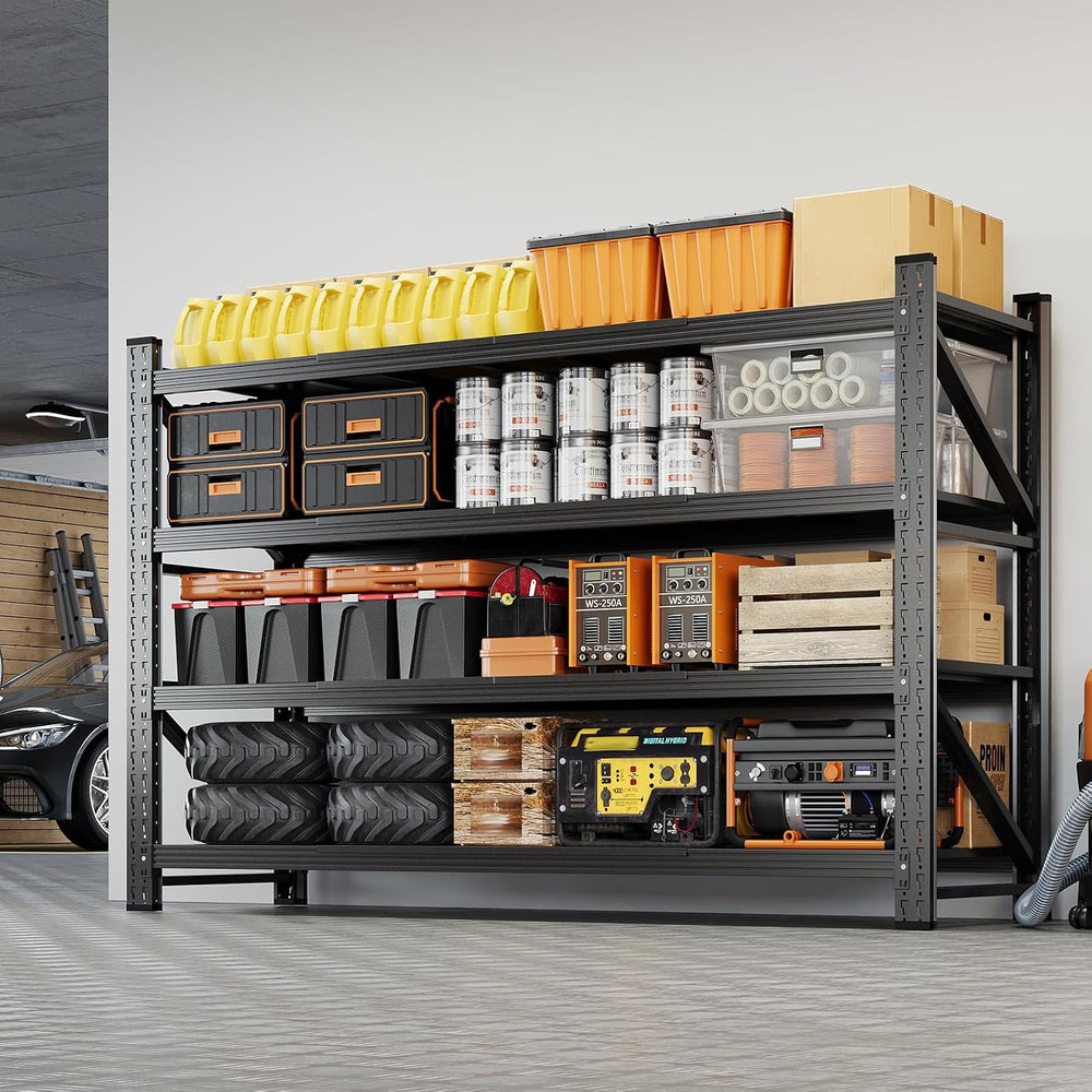 71" W Garage Shelving,5000LBS Heavy Duty Shelf,Adjustable Utility Shelvi...