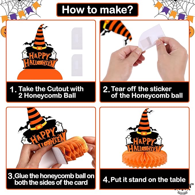KatchOn, Halloween Centerpieces for Tables - Pack of 9 | Witch Halloween Tabl...