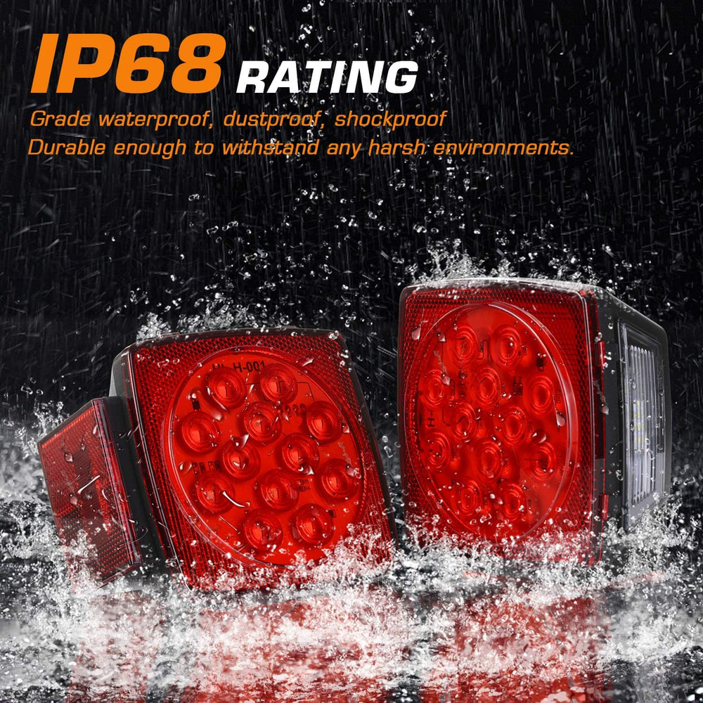 LINKITOM Submersible LED Trailer Light Kit, Super Bright Brake Stop Turn Tail...
