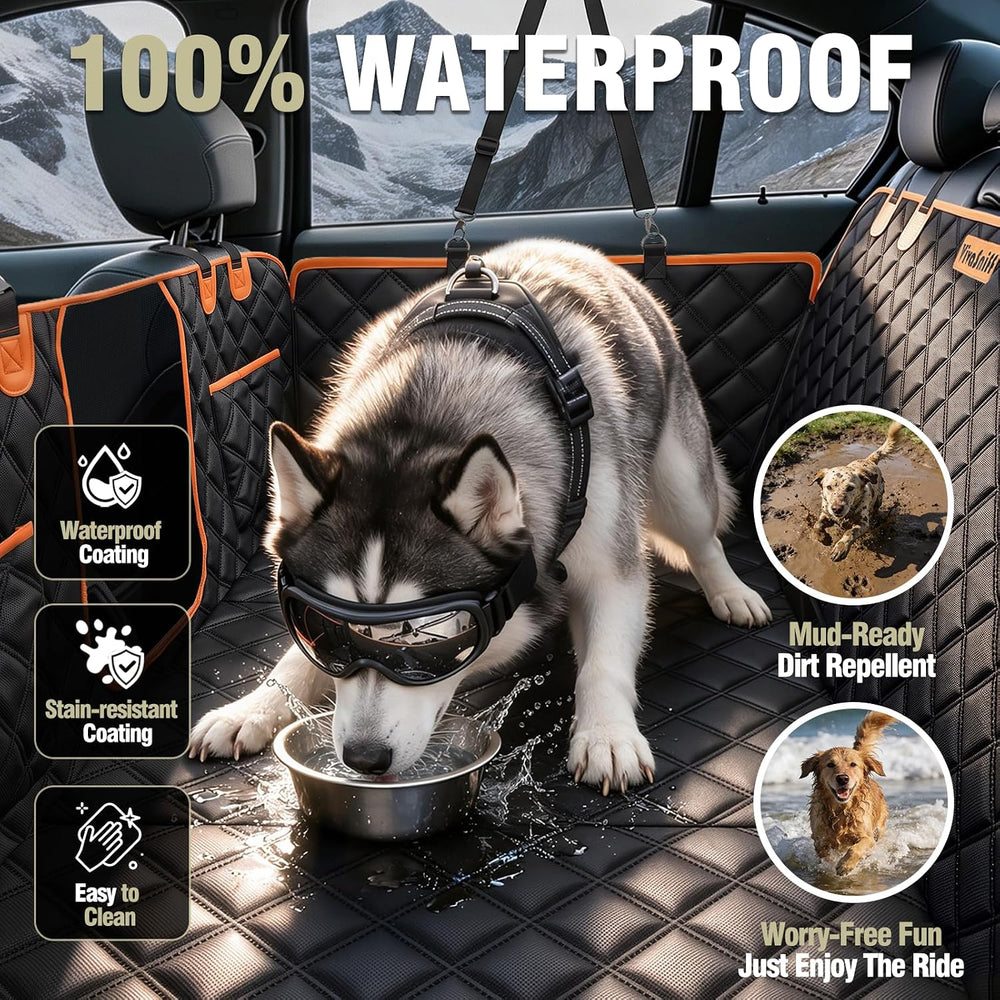Hard Bottom Car Seat Cover for Dogs, Back Seat Extender for Car