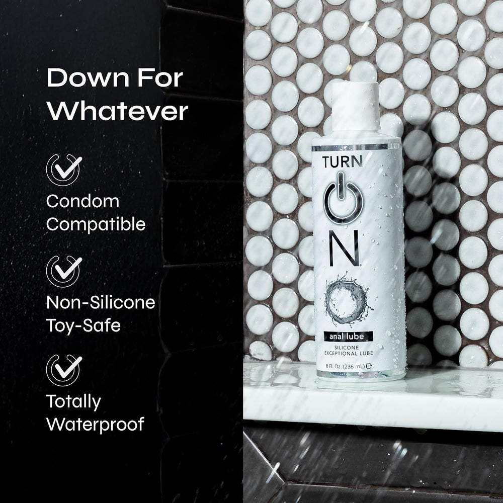 Turn On Silicone-Based Anal Lube, Super Slick, Condom Safe, 32 Fl Oz