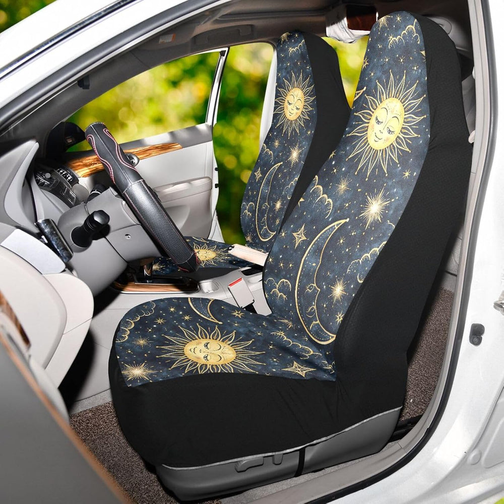 ALAZA Sun Moon Boho Cosmos Astrology Car Seat Covers Front Seats Only for Wom...