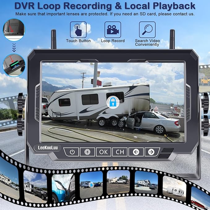 Dual RV Backup Cameras Wireless
