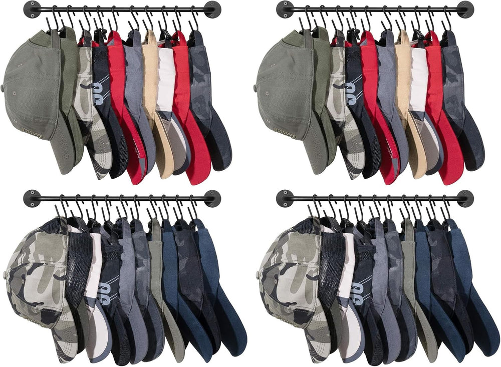 Mkono Hat Rack for Wall Baseball Cap Organizer Hanger with 20 Hooks Modern Me...