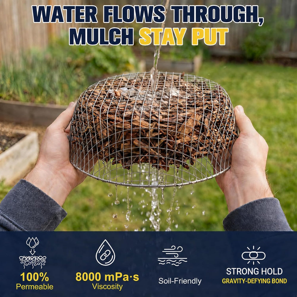 Teexpert Rock Glue for Landscaping: 1 Gallon Dry-Clear Mulch Binder Water-Bas...
