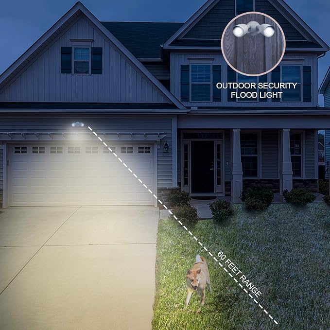 Ciata Flood Lights Outdoor, 20-Watt LED Bullet Head Security Flood Lights