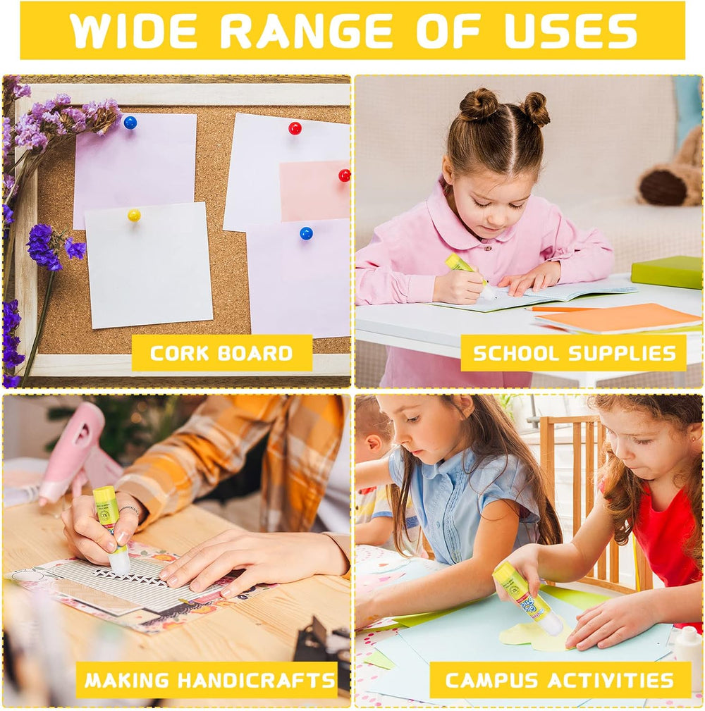 Zubebe 0.25 oz White Glue Sticks in Bulk for Classroom Crafts, 200 Pcs