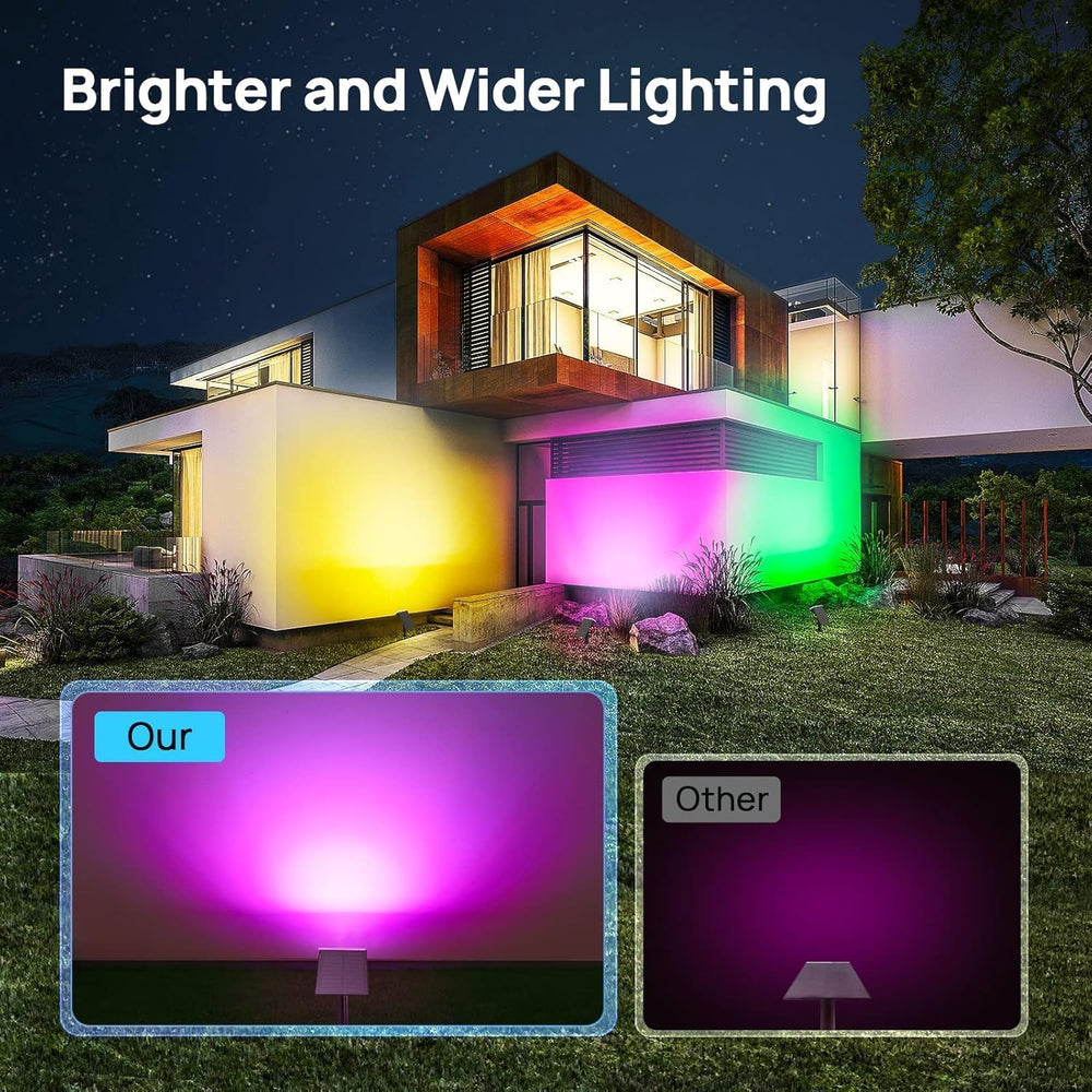 Consciot Solar Spot Lights Outdoor, Halloween Lights, 170ยฐ Wide Beam