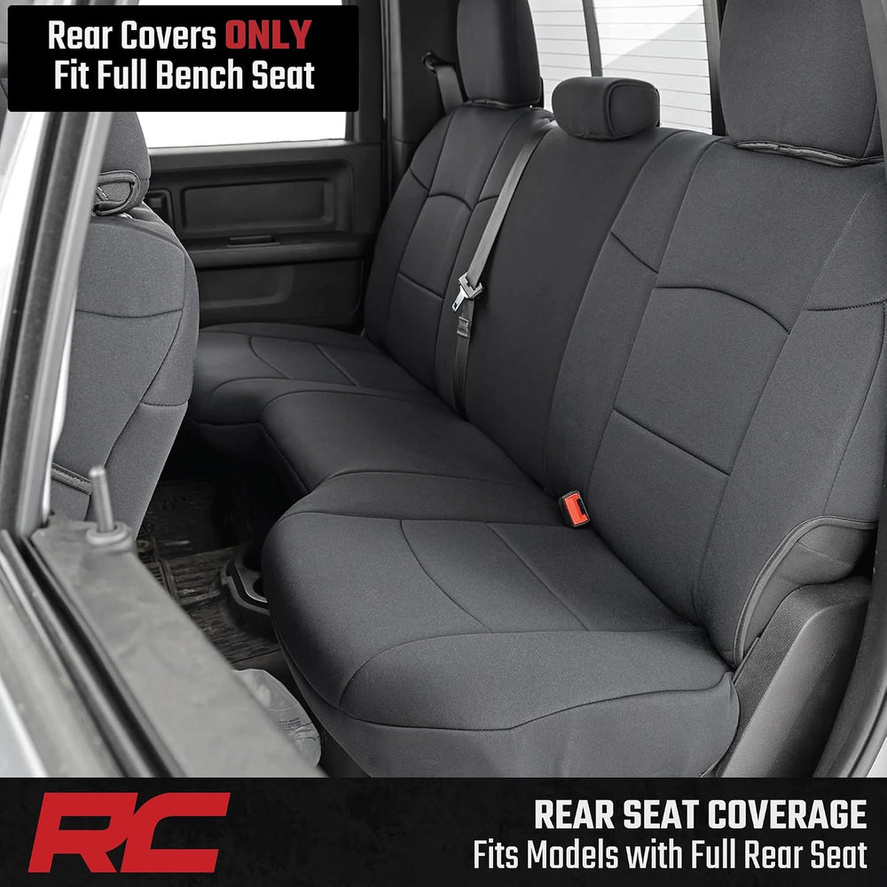Rough Country Neoprene Seat Covers for Dodge Ram (2019-2024) - UV & Water...