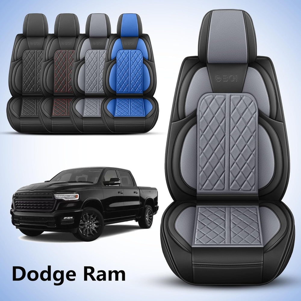 Car Seat Cover Custom Fit for Dodge Ram 1500 2500 3500 2002-2026 Faux Leather...