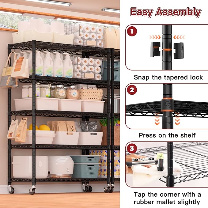 PrimeZone 36" W x 16" D x 79" H Wire Storage Shelves