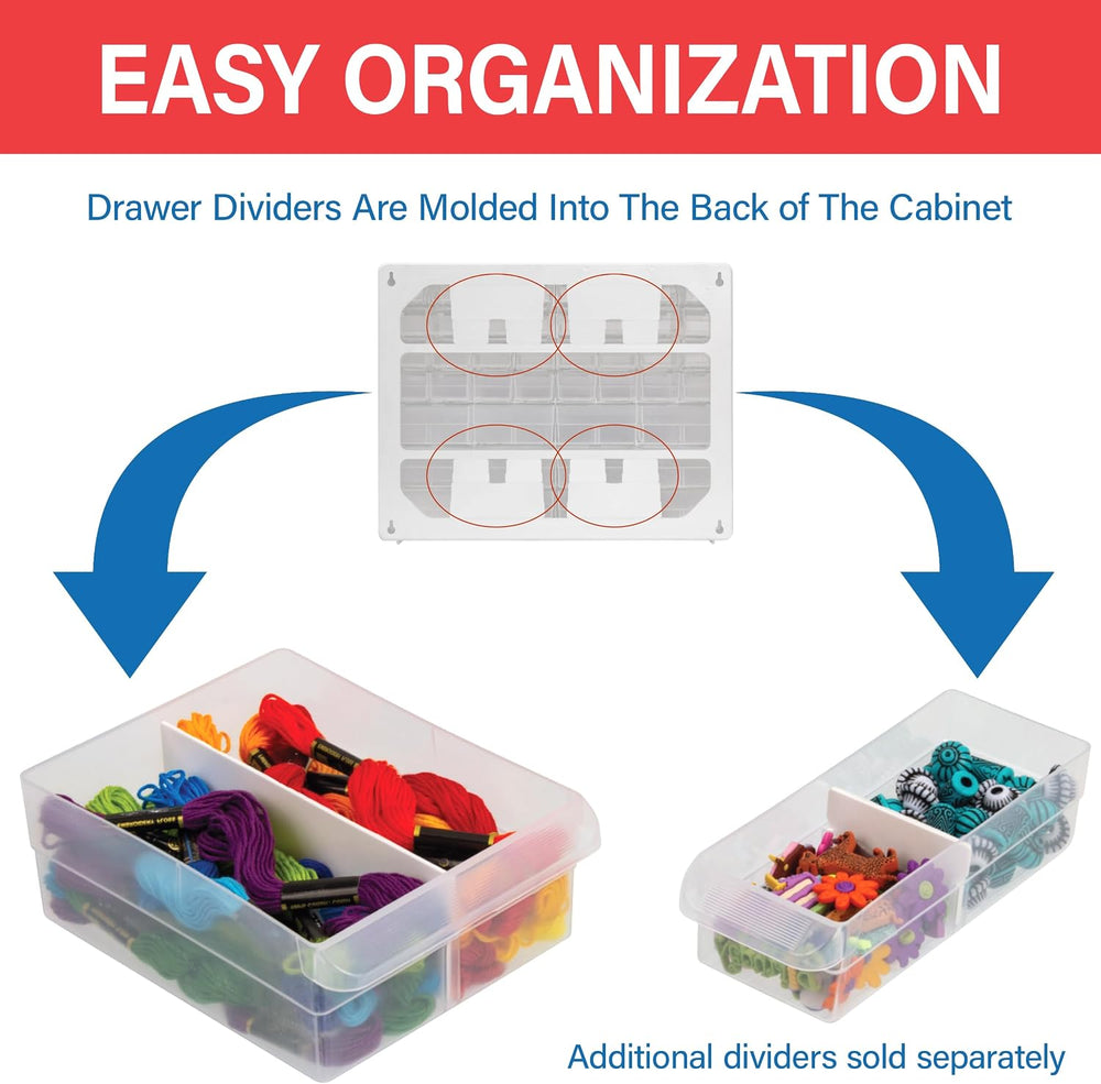 Akro-Mils 24-Drawer Plastic Storage Cabinet, 20" W x 6" D x 16"...