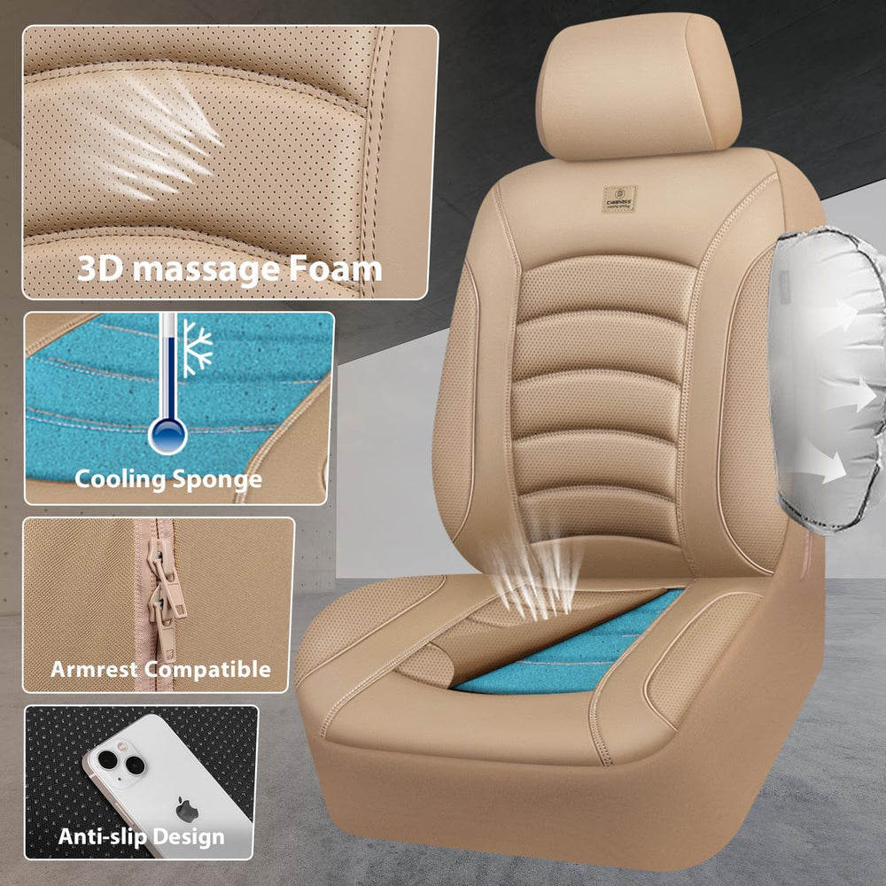 CAR PASS 3D Foam PU Leather Car Seat Covers, Universal Seat Covers Full Sets ...