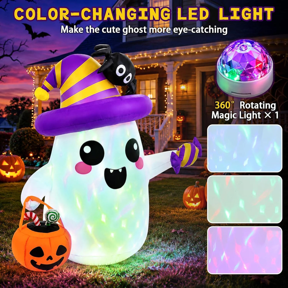 Halloween Inflatables Outdoor Decorations, 5FT Ghost Blow Up Yard Dรฉcor