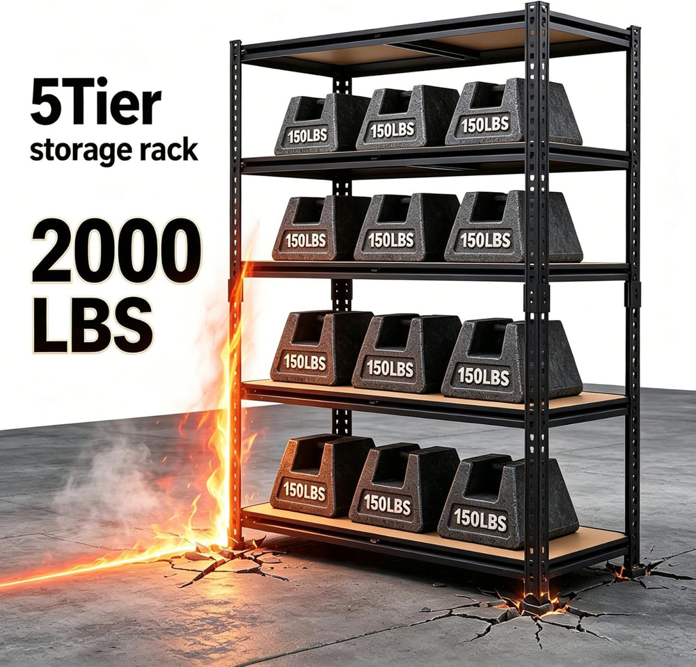 Garage Storage Shelves Heavy Duty Garage Shelving Units 60" x 28" x...