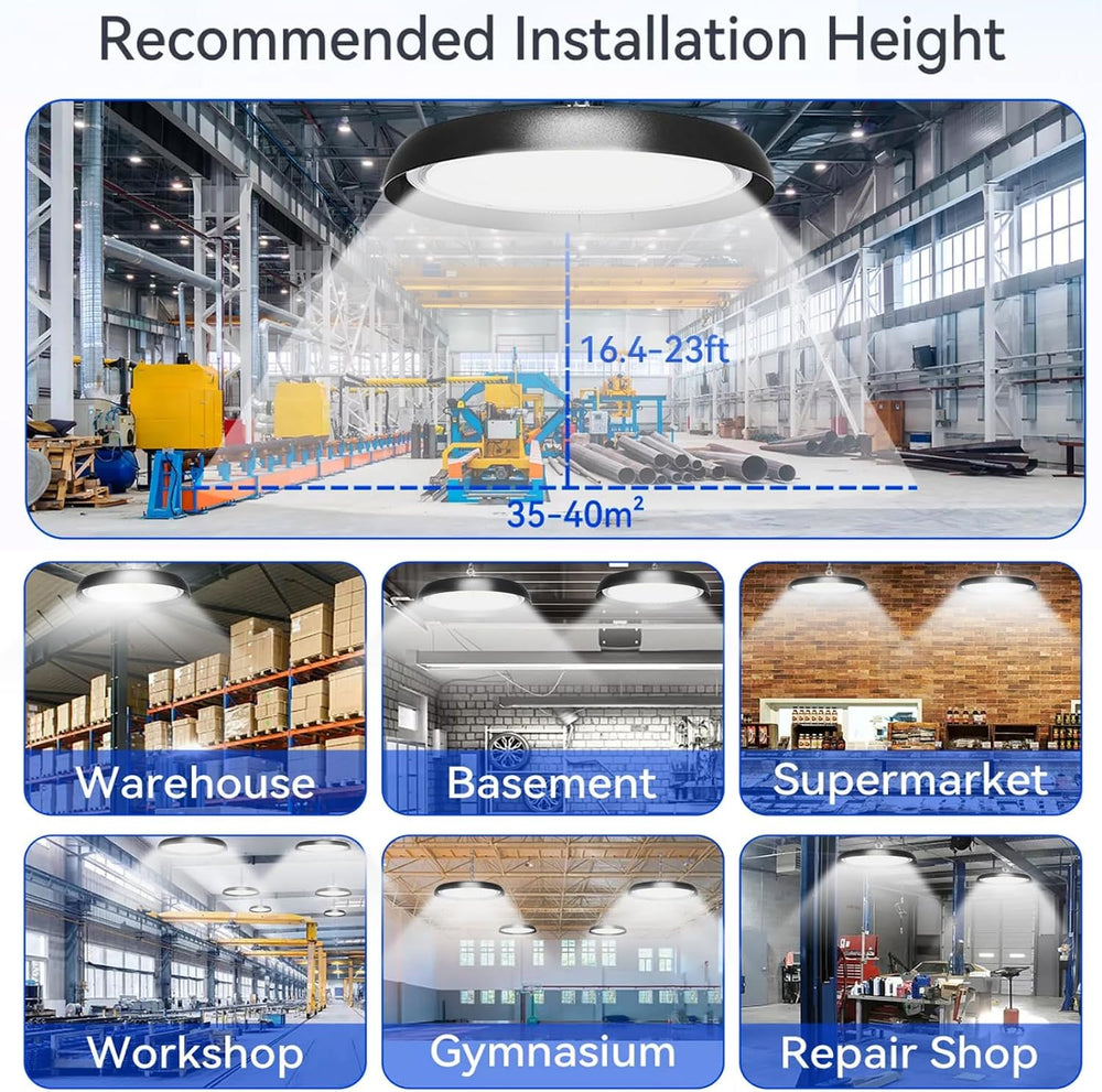8Pack 200W UFO LED High Bay Light,30000lm 6000K Daylight 2000W Equivalent wit...