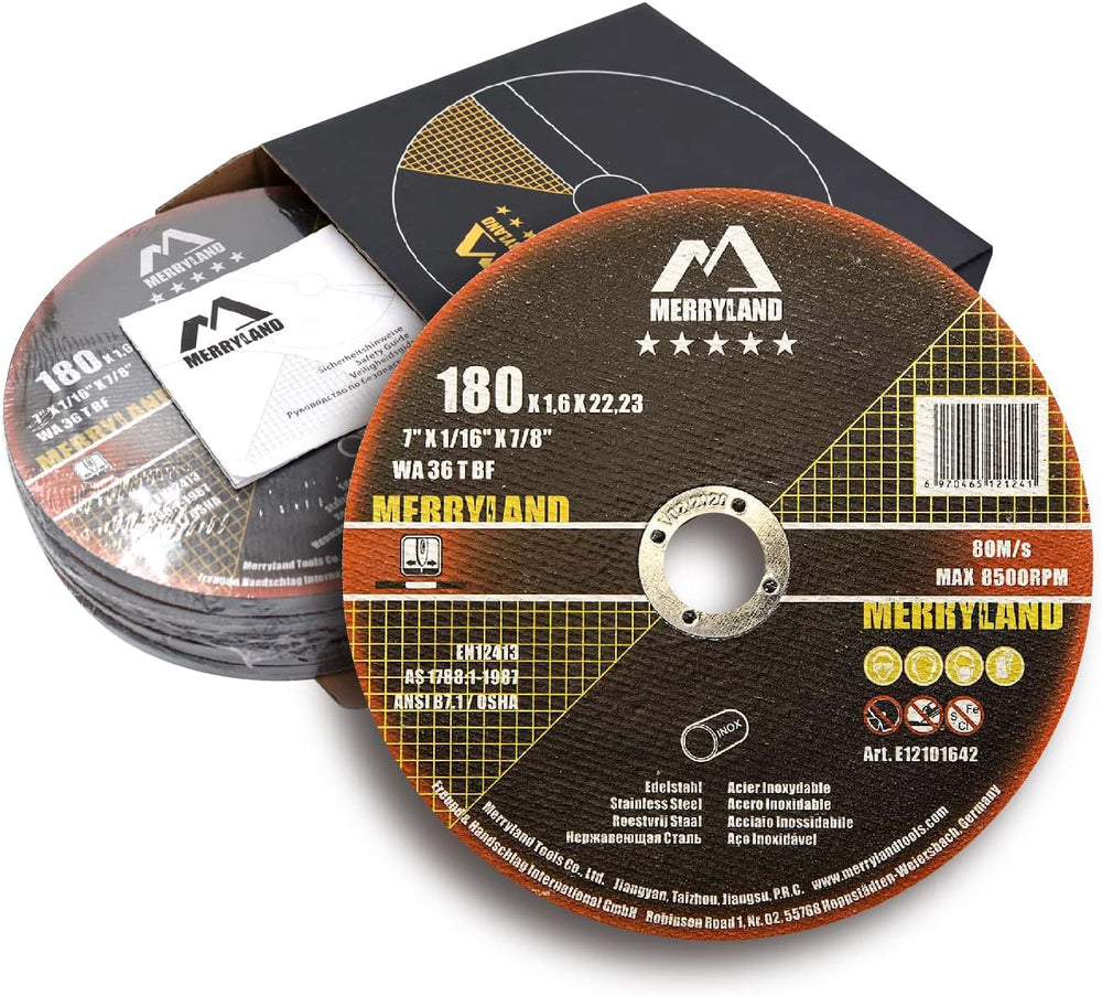 Merryland 25 Pack Cut Off Wheel 7 inch 1/16 Metal Iron Stainless Steel