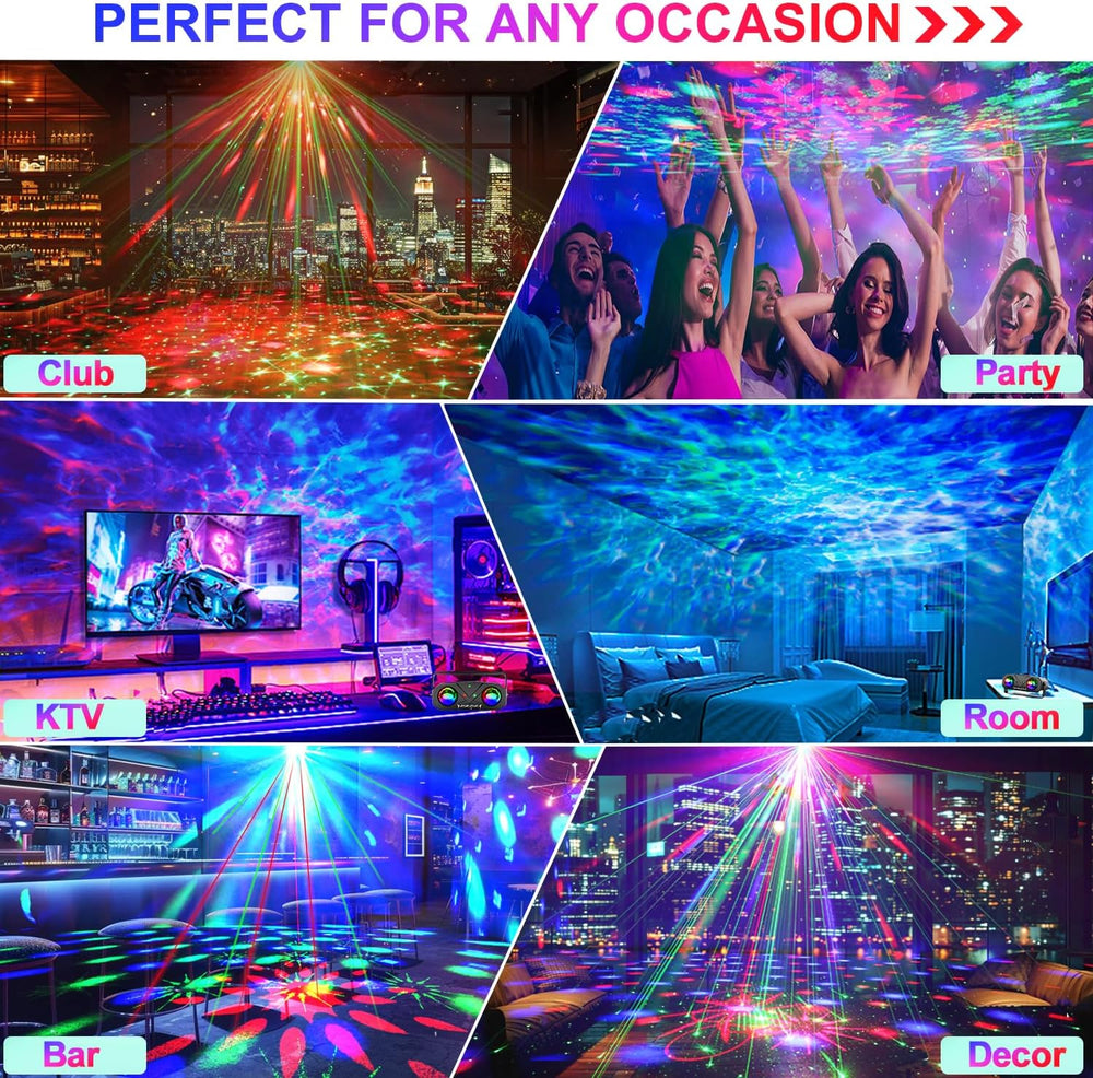 Party Disco Ball, Dj Disco Light Strobe Dance Sound Activated with Remote Con...