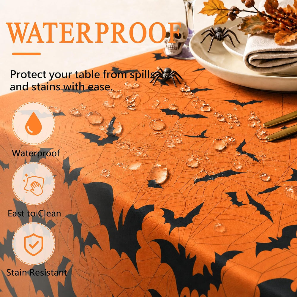 Halloween Bats Rectangle Tablecloth for Dining Decor 60" x 120"