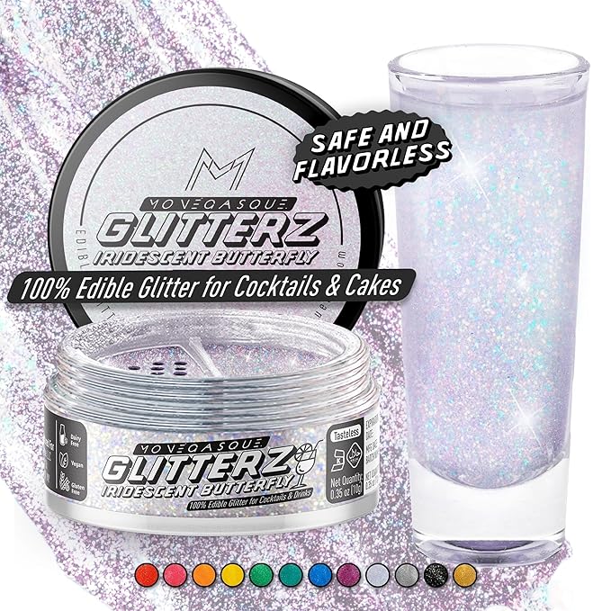 MONÉGASQUE Iridescent Edible Glitter for Drinks 10g – Halloween Edible Glitte...