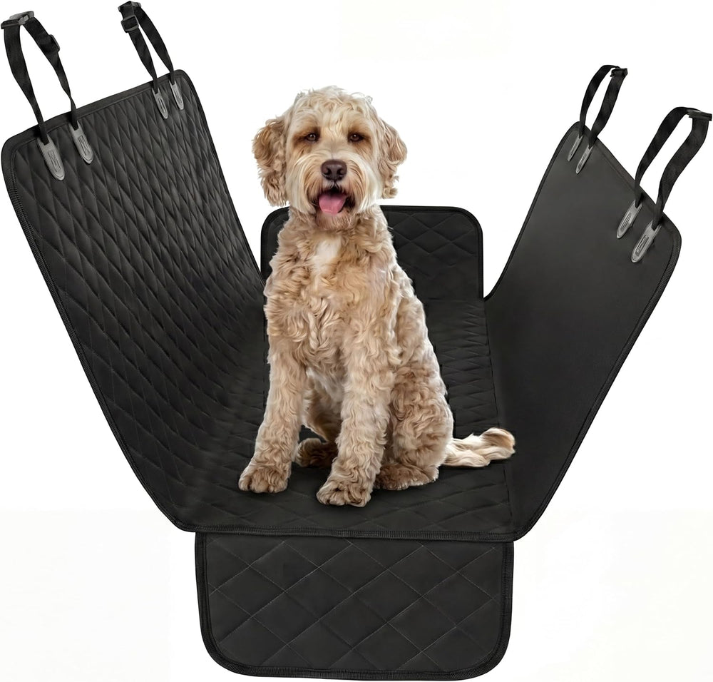 Black XL Dog Car Hammock Back Seat Cover, Waterproof Backseat Cover Protector...