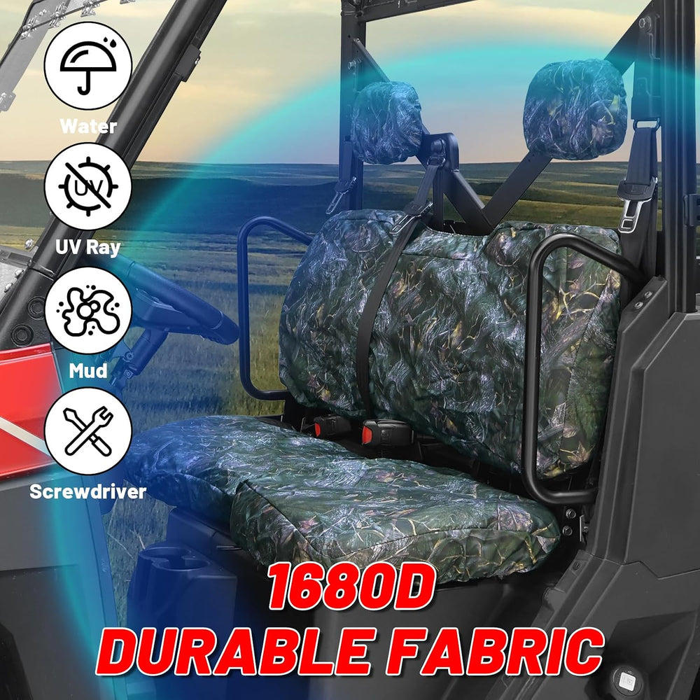 StarknightMT Full Back Seat Covers with Headrest Covers Compatible with Polar...